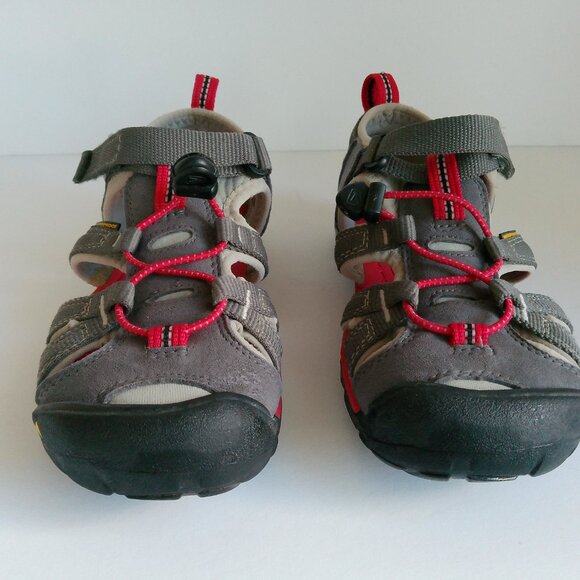 KEEN Children's Waterproof Activewear Sandals Shoes Size 2 Little Kid Gray Red - Picture 6 of 14